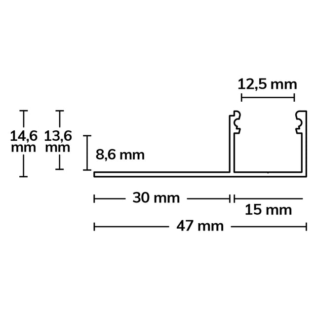 LED Trockenbauprofil Abschluss 300cm - Beleuchtung