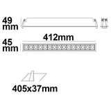 LED Einbauleuchte Raster Line weiß/schwarz dimmbar 30W warmweiß - Beleuchtung