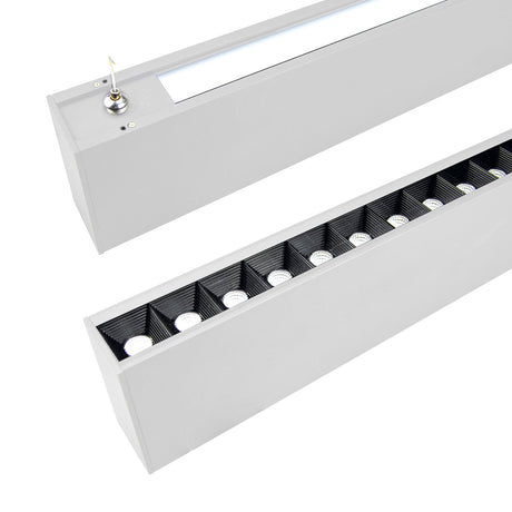 LED Hängeleuchte Raster Up&Down 15 + 32W 8,5x128cm weiß UGR<6 4000K 1-10V dimmbar - Beleuchtung