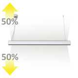 LED Hängeleuchte Raster Up&Down 25 + 25W anreihbar UGR<6 silber 4000K 1-10V dimmbar - Beleuchtung