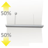 LED Hängeleuchte Raster Up&Down 30W + 30W anreihbar UGR<6 silber 4000K 1-10V dimmbar - Beleuchtung