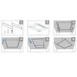 Aufbaurahmen weiß RAL 9016 für LED Panel 600