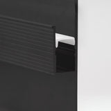 LED Trockenbau-Leuchtenprofil Single Curve, schwarz pulverbeschichtet 200cm