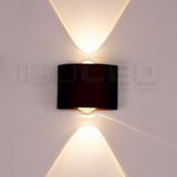 LED Wandleuchte Up&Down 2*2W CREE IP54 sandschwarz warmweiß - Beleuchtung