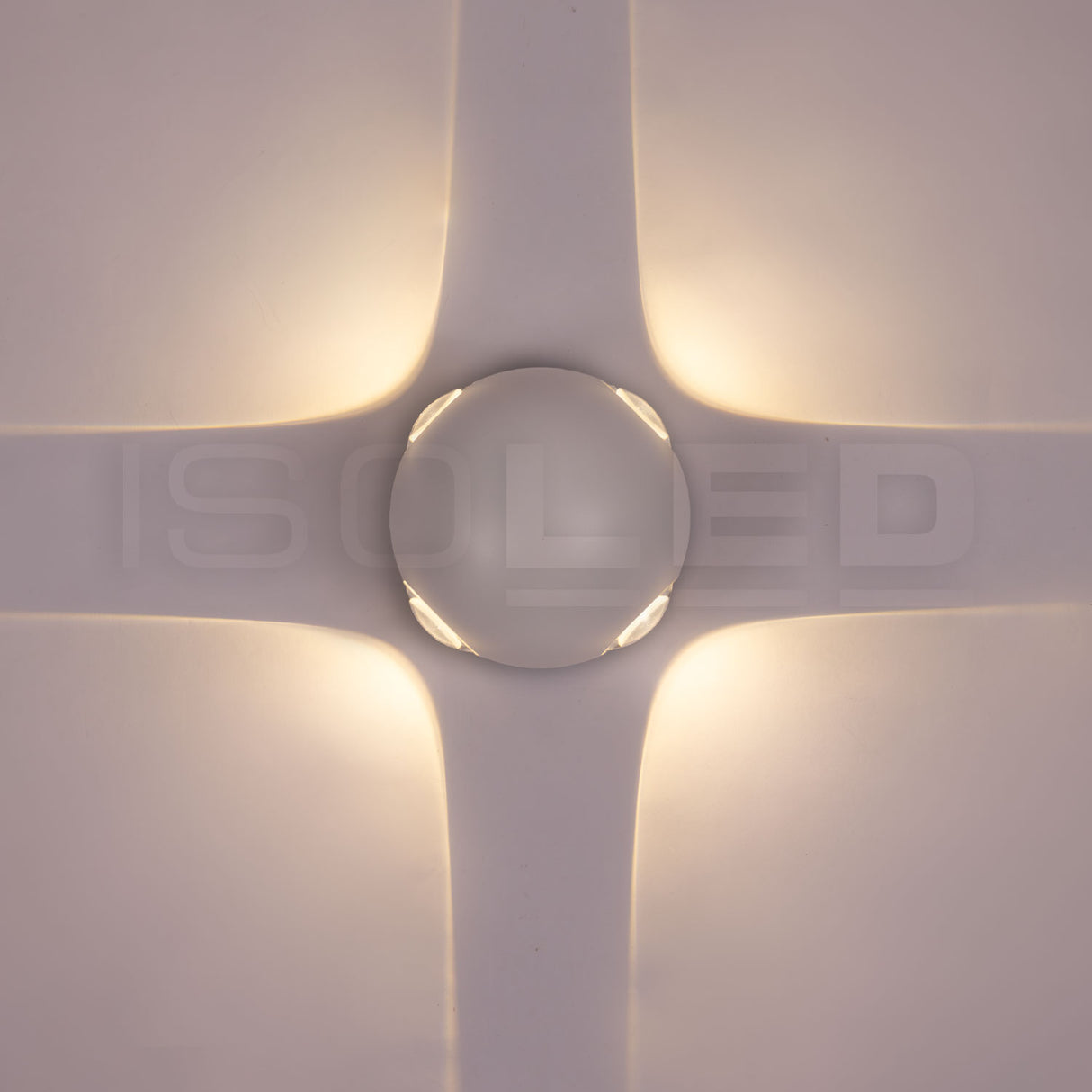 LED Wandleuchte Up&Down 4*1W CREE, IP54, sandweiß, warmweiß