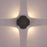 LED Wandleuchte Up&Down 4*1W CREE, IP54, sandschwarz, warmweiß