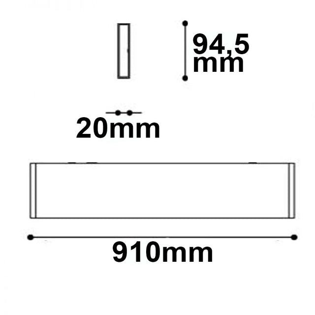 LED Wandleuchte Linear Up&Down 900 910mm 30W IP40 weiß warmweiß - Beleuchtung