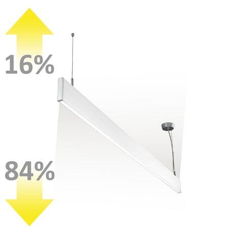 LED Hängeleuchte Linear Up&Down 600 25W prismatisch linear- u. 90° verbindbar weiß neutralweiß - Beleuchtung