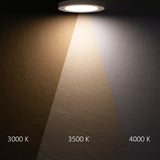 LED Aufbau/Einbauleuchte Slim Flex, 24W, nickel gebürstet, ColorSwitch 3000|3500|4000K