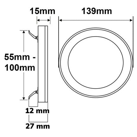 LED Aufbau/Einbauleuchte Slim Flex 6W schwarz ColorSwitch 3000|3500|4000K - Beleuchtung