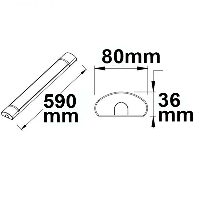 LED Aufbauleuchte 60cm 20W IP42 Color Switch 3000|3500|4000K - Beleuchtung