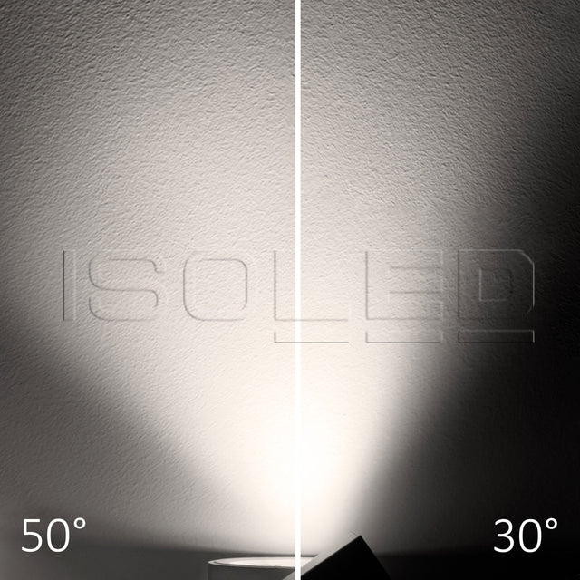 3-Phasen Schienen-Strahler fokussierbar 36W 30°-50° schwarz matt 3000K CRI92 DALI dimmbar - Beleuchtung
