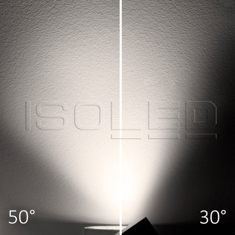 3-Phasen Schienen-Strahler fokussierbar 35W 30°-50° schwarz matt 3500K CRI92 - Beleuchtung