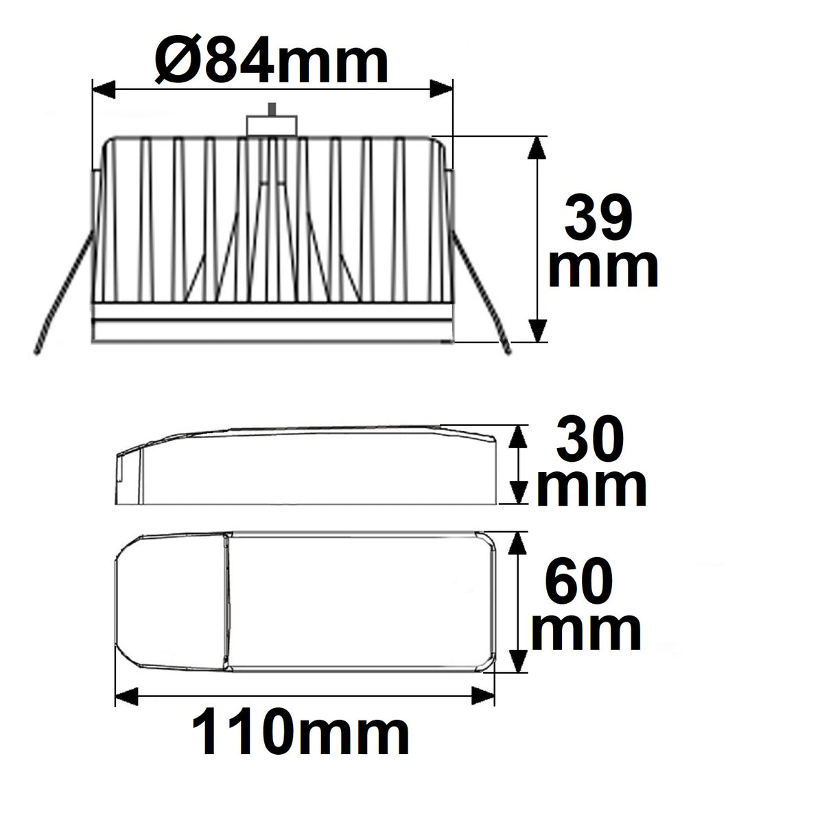 LED Einbaustrahler Sys-90 12W weißdynamisch 3000-4000K Push/DALI DT8 dimmbar (exkl. Cover) - Beleuchtung
