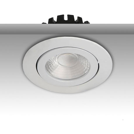 LED Einbaustrahler, weiß, 8W, 36°, rund, warmweiß, IP65, dimmbar