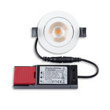 LED Einbaustrahler, weiß, 8W, 36°, rund, warmweiß, IP65, dimmbar