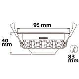 LED Einbaustrahler asymmetrisch COB weiß 8W 50° IP44 rund neutralweiß dimmbar - Beleuchtung