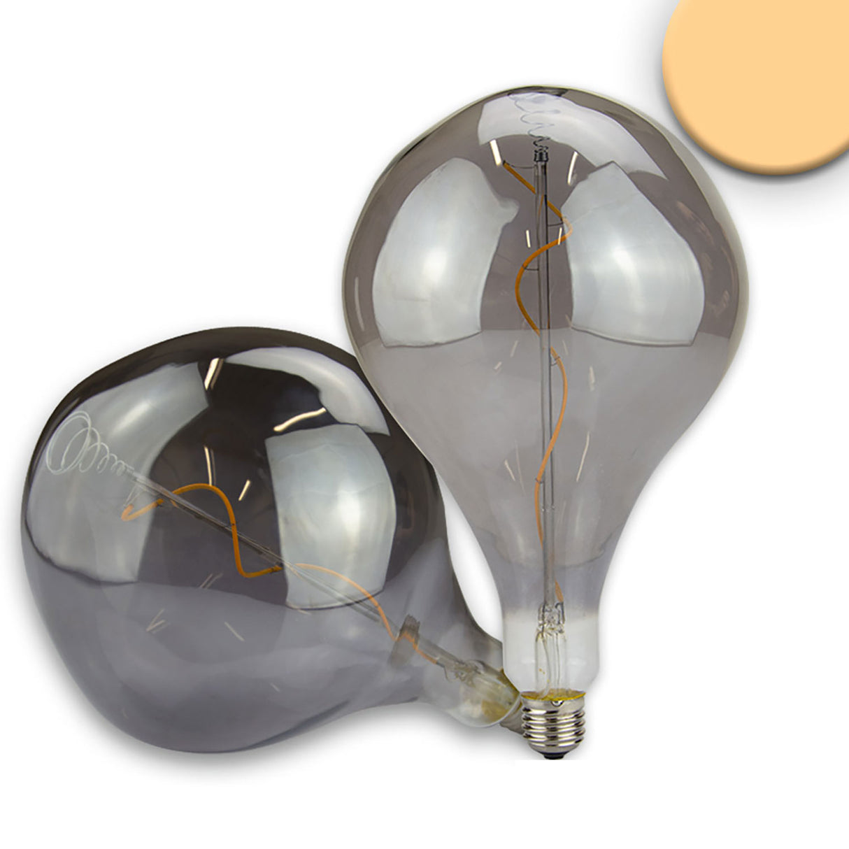 E27 Vintage Line LED Dekobirne 165, 4W ultrawarmweiß, Glas smoky, dimmbar
