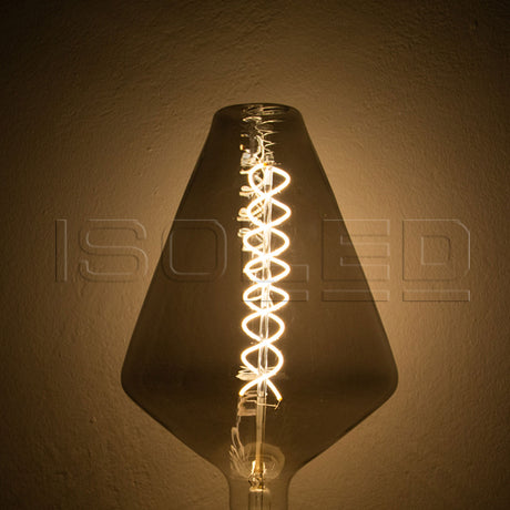 E27 Vintage Line LED Dekobirne 150, 6W ultrawarmweiß, Glas smoky, dimmbar