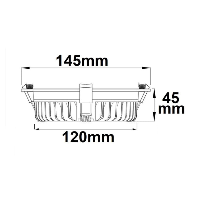 LED Downlight blendungsreduziert 18W rund DN145 CRI90 Switch 3000|3500|4000K dimmbar - Beleuchtung