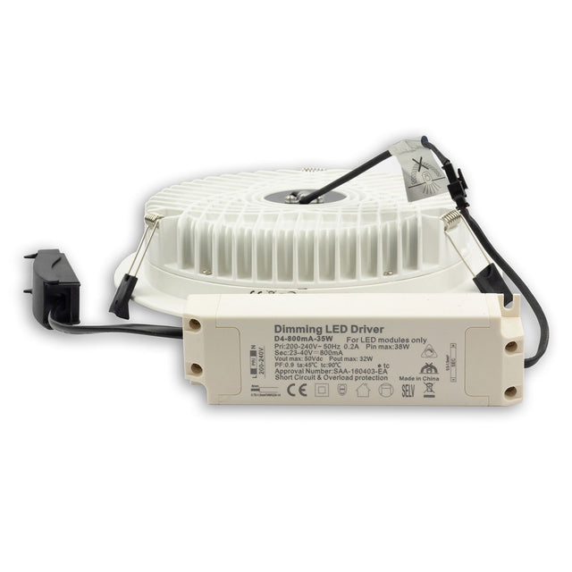 LED Downlight blendungsreduziert 35W rund DN228 CRI90 Switch 3000|3500|4000K dimmbar - Beleuchtung