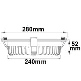 LED Downlight blendungsreduziert 35W rund DN280 CRI90 Switch 3000|3500|4000K dimmbar - Beleuchtung