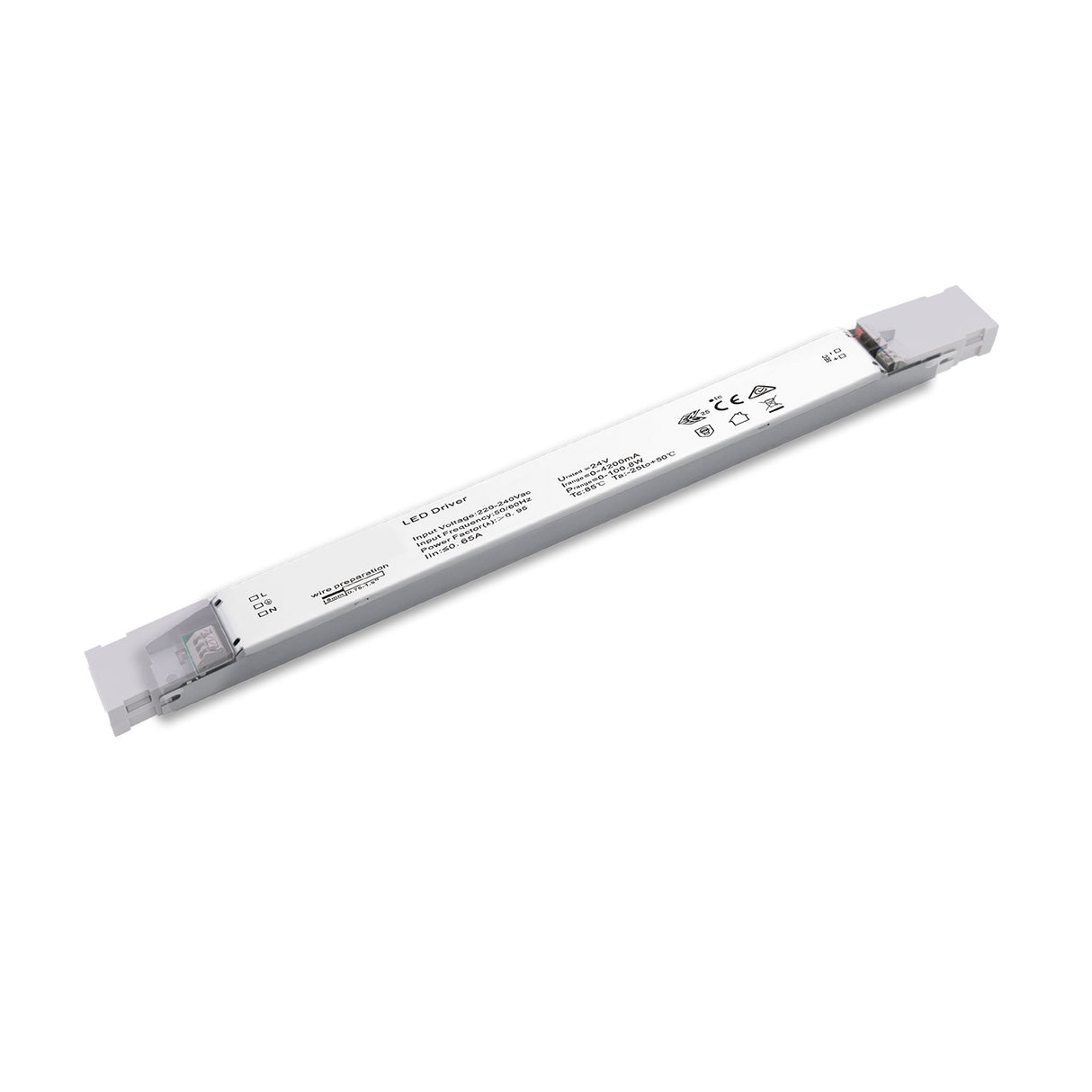 LED Leuchten-Trafo 24V/DC, 0-100W, SELV, flach, schmal