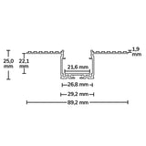 LED Trockenbauprofil 21 CEILING 200cm - Beleuchtung