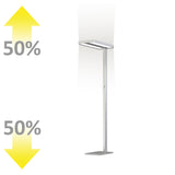 LED Office Pro Stehleuchte Up&Down 40W + 40W UGR<19 silber neutralweiß Dimm-Drehregler - Beleuchtung