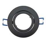 Einbaurahmen rund, Loch 68mm, Alu schwarz, für GU10/MR16 Spots