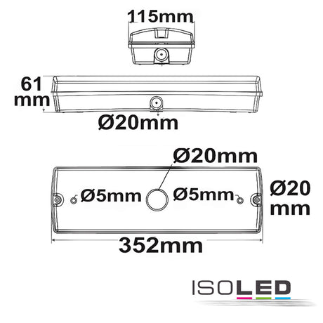 LED Notlicht/Fluchtwegleuchte UNI4 Autotest 4W IP65 X0AEFG180 - Beleuchtung