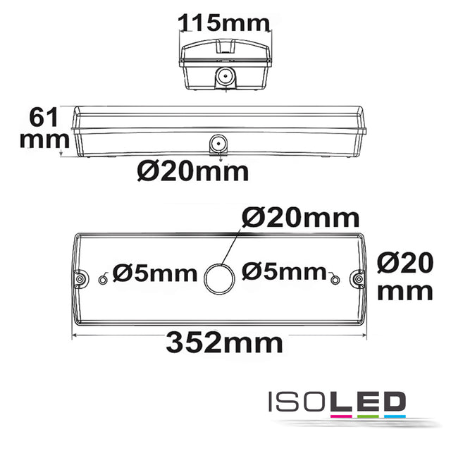 LED Notlicht/Fluchtwegleuchte UNI4 Autotest 4W IP65 X0AEFG180 - Beleuchtung