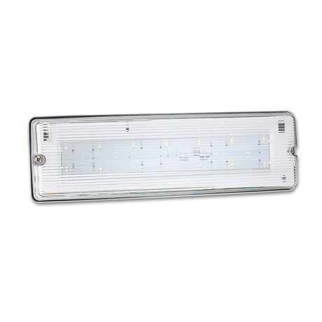 1500mAh Ni-cd Batterie, >3 Std. Notlichtbetrieb mit Lichtleistung 190 Lumen, 4 selbstklebende Sticker (Pfeil links/rechts/oben/unten) liegen jeder Leuchte bei, Erkennungsweite 18 Meter, geeignet zur Kennzeichnung von Fluchtwegen gemäß ÖVE 810