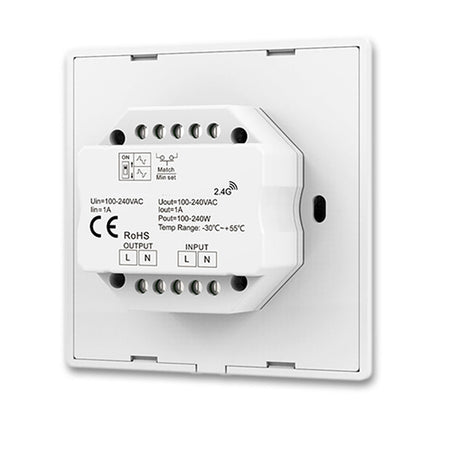 Sys-Pro 1 Zone Einbau-Drehknopf/Funk-Dimmer 230V, 360VA, Phasenan-/Abschnitt wählbar