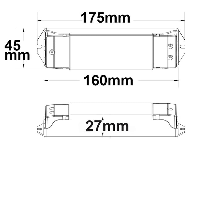 Phasenan-/Abschnitt (40-230V)/Push Eingangssignal zu PWM-Dimmer 1 Kanal 12-48V DC 15A - Beleuchtung