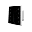 Sendefrequenz 2.4GHz (Reichweite bis zu 30 Meter), optionaler DMX512 Output (Adresse 001, 002, 003, 004), Touch mit Signalton (deaktivierbar)