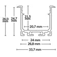LED Einbauprofil DIVE24 Aluminium weiß RAL 9010 200cm - Beleuchtung