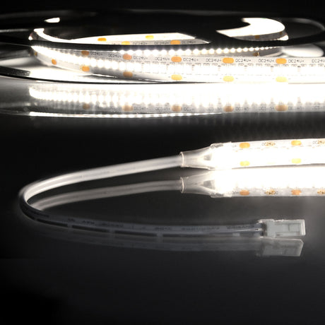 LED CRI940 MiniAMP Flexband, 24V DC, 6W, IP20, 4000K, 250cm, beids. 30cm Kabel + maleAMP, 300 LED/m