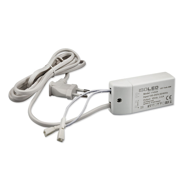 LED Trafo MiniAMP 12V/DC 0-30W 200cm Kabel mit Flachstecker sekundär 2 female Buchsen - Beleuchtung