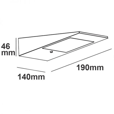 LED SOLAR Wandleuchte mit HF-Bewegungs- u. Helligkeitssensor 2W IP54 warmweiß - Beleuchtung