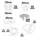 LED Wandeinbauleuchte Sys-Wall68 230V 3W ColorSwitch 3000|4000|6000K inkl. Dose/exkl. Cover - Beleuchtung