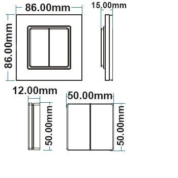Sys-Pro Single Color 1 Zone Aufputz-Tast-Fernbedienung mit 1 Szenenspeicher und Batterie - Beleuchtung