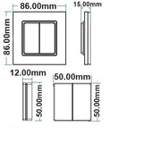 Sys-Pro weißdynamische 1 Zone Aufputz-Tast-Fernbedienung mit Batterie - Beleuchtung