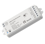 einlernbar auf bis zu 10 Sys-Pro Fernbedienungen, Mesh-Transceiver - gibt das Signal zum nächsten Receiver max. 30 Meter weiter, PWM Frequenz 500Hz, Anschluss der Spannungsversorgung per Schraubklemme oder Rundstecker. Installation und Anschluss ausschließlich Spannungsfrei durchführen!