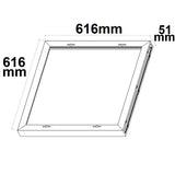 Aufbaurahmen weiß RAL 9016 Höhe 5cm für LED Panels 600x600 vormontiert zur Schnellmontage - Beleuchtung