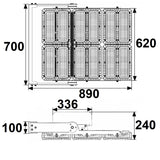 LED Flutlichtanlage 1.350W 130x40° 6 Module (Lichtpunkte) DALI dimmbar 3000K IP66 - Beleuchtung