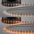 Trennstelle: 50mm mit je 6 SMD | Pitch (Lichtpunkt Mitte-Mitte): 16,66mm | 1 Einheit (Rolle) = 2,5m | max. Flexbandlänge pro Einspeisung: 4m | Längentoleranz + Wärmeausdehnung: 1% | erforderliche Kühlmasse min. 45 gr/m | inkl. 3M 300LSE Klebeband | Untergrund vor dem Ankleben reinigen und entfetten! Nicht wieder ablösen! | Es passen die Verbinder der Gruppe: C1-28 / K2-28 | Anschlusskabel beidseitig mit maleAMP, Aderquerschnitt 0,5mm²