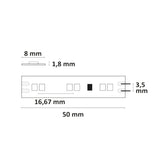 LED CRI919/940 MiniAMP CCT Flexband 12V DC 8W IP20 250cm 2 polig Kabel mit Stecker 126 LED/m - Beleuchtung