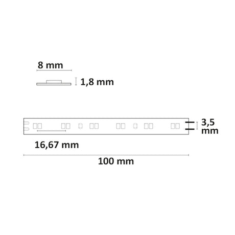 LED CRI919/940 MiniAMP CCT Flexband 24V DC 10W IP20 500cm 2 polig Kabel mit Stecker 126 LED/m - Beleuchtung