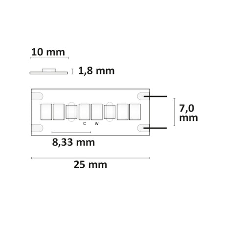 LED CRI919/940 MiniAMP CCT Flexband 12V DC 15W IP20 120cm 2 polig Kabel mit Stecker 240 LED/m - Beleuchtung